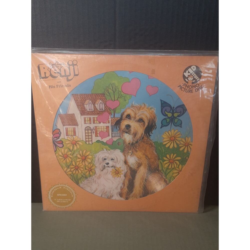 Vintage Benji Picture Disc Vinyl LP Joe Camp Kid Stuff SEALED KPD 6004